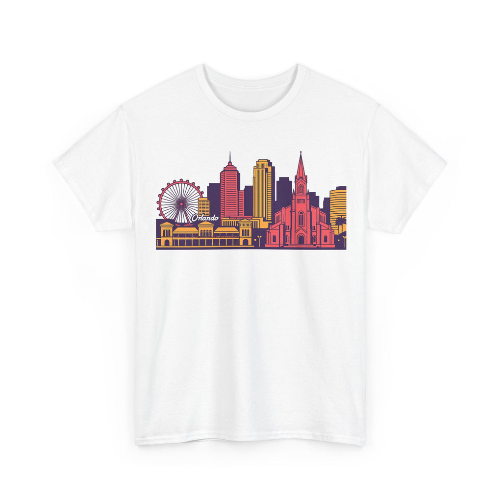 Orlando City Skyline T-Shirt — Colorful Urban Landmark Graphic Tee