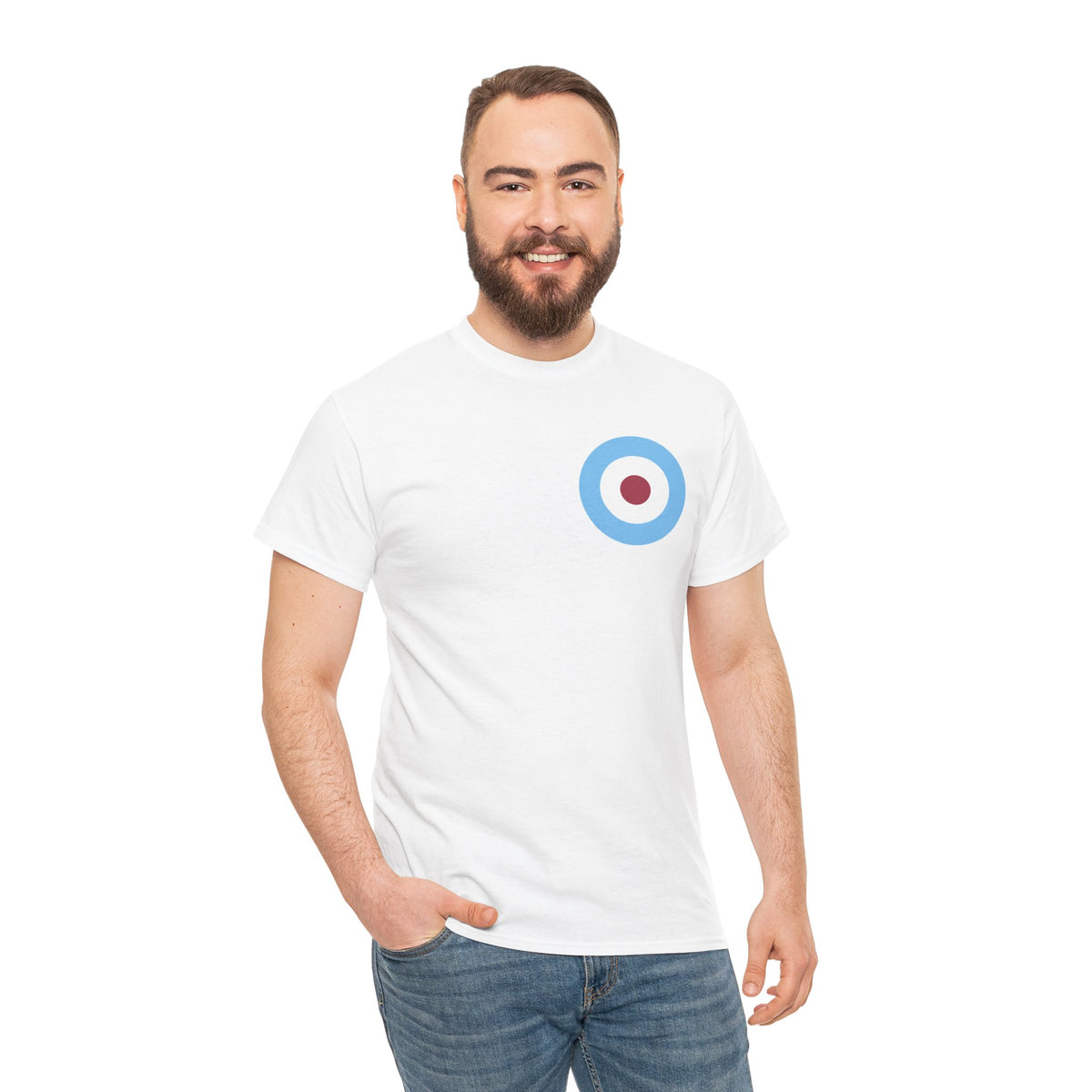 Manchester City Inspired Target Roundel Cotton T-Shirt