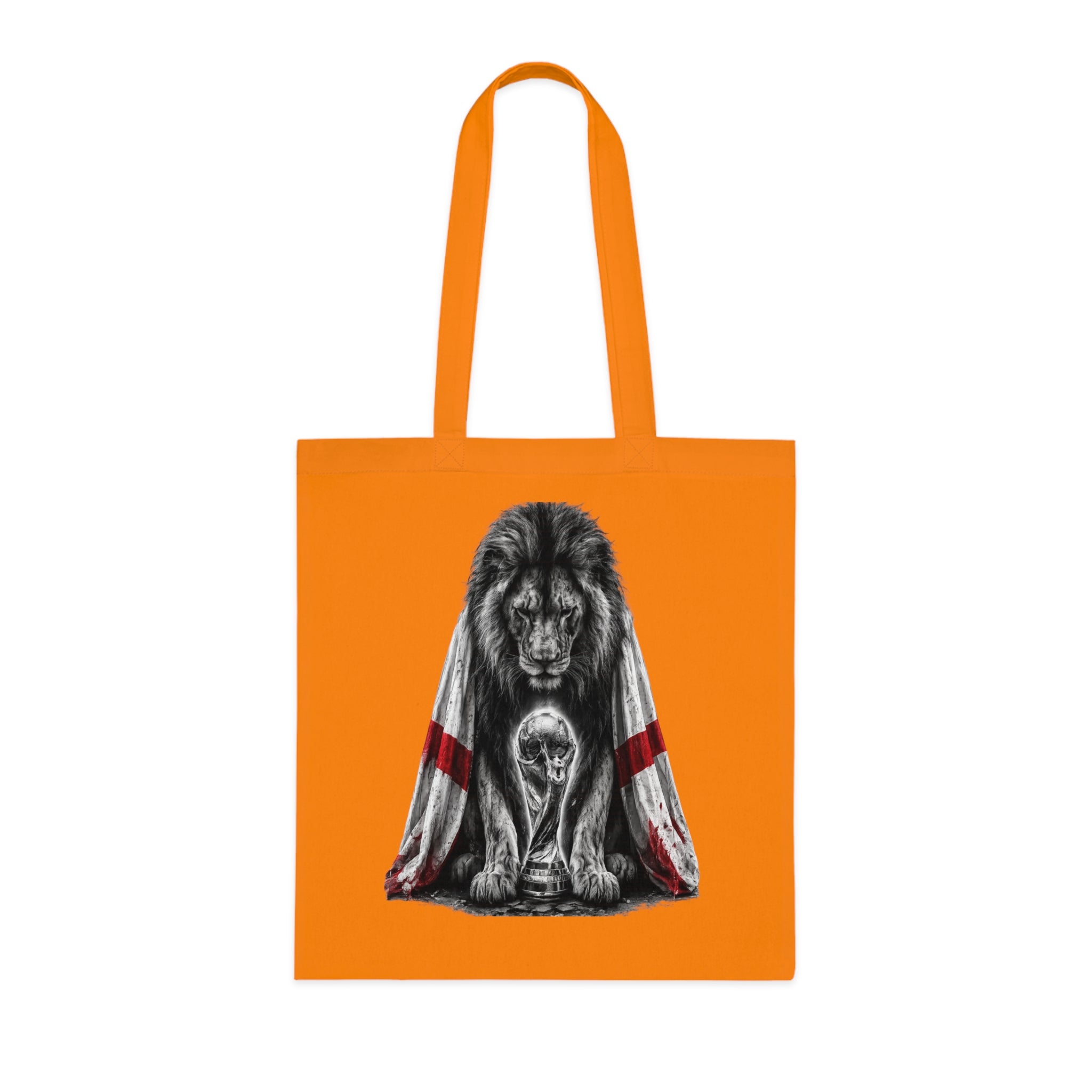 England Lion Tote Bag – Protective Lion Illustration Cotton Tote