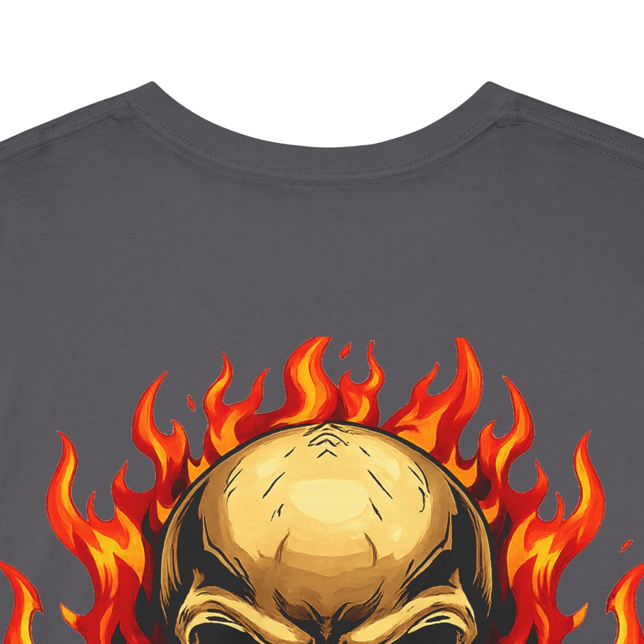 Harley-Davidson Flame Skull Inspired Cotton T-Shirt