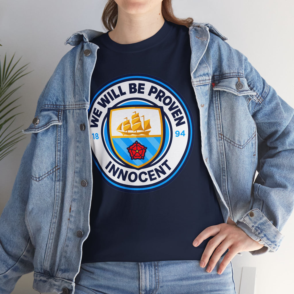 “We Will Be Proven Innocent” Justice Manchester City Cotton T-Shirt