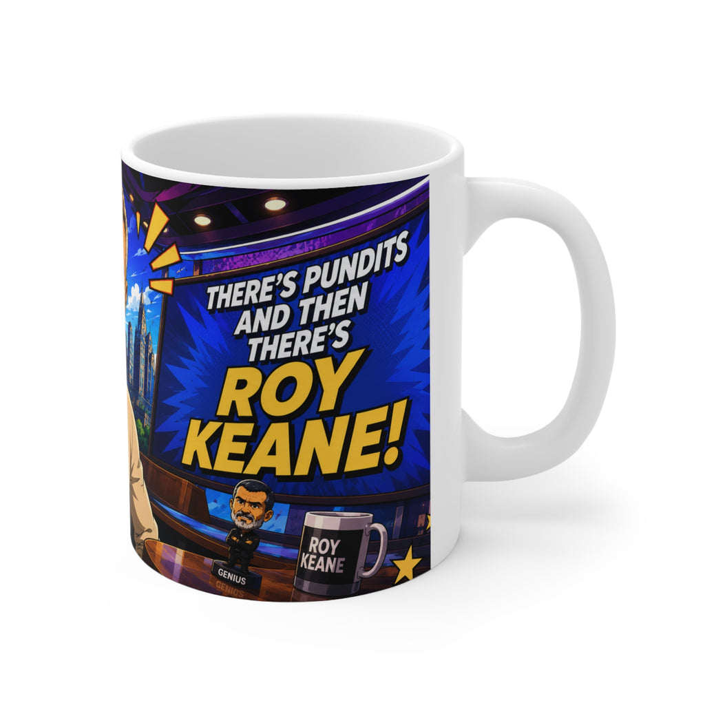 There's pundits then there's Roy Keane Motivational Coach Cartoon Coffee Mug — 11oz/15oz