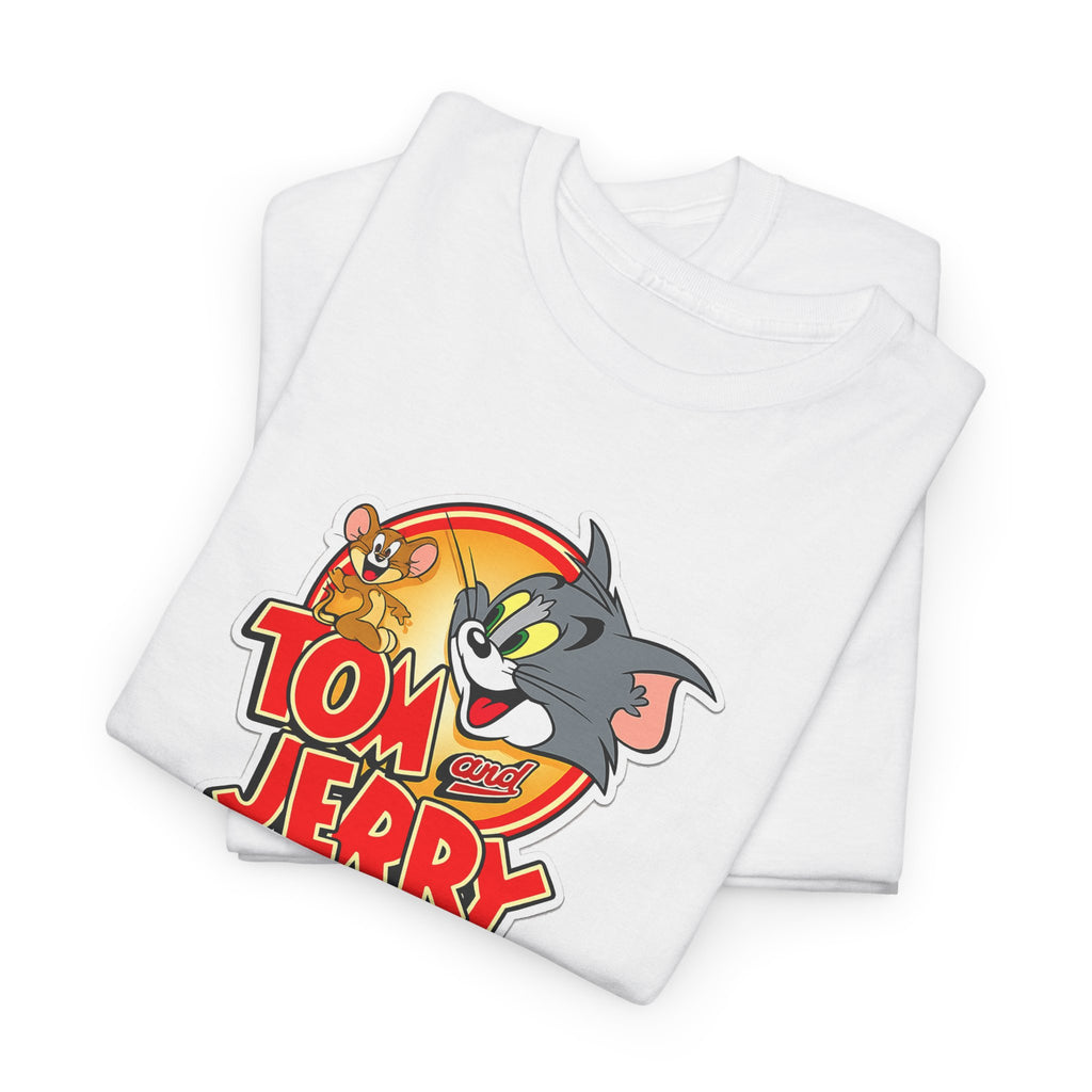 Tom & Jerry Retro Logo Cotton Tee — Classic Cartoon Graphic T-Shirt