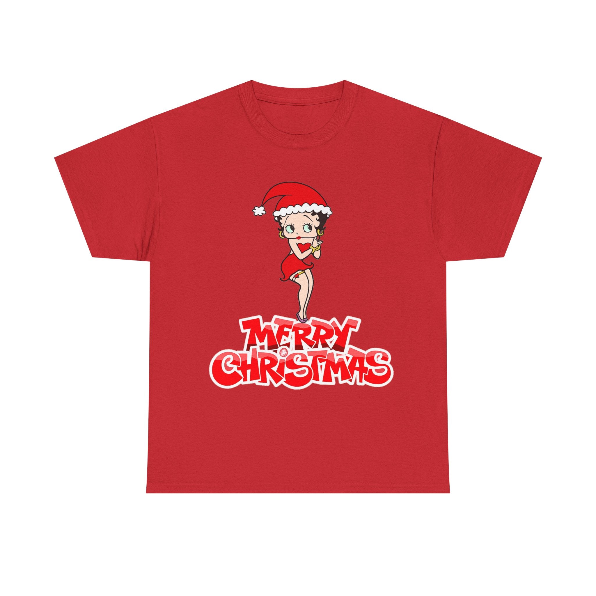 Christmas Betty Boop Tee - 'Merry Christmas' Holiday Graphic Shirt