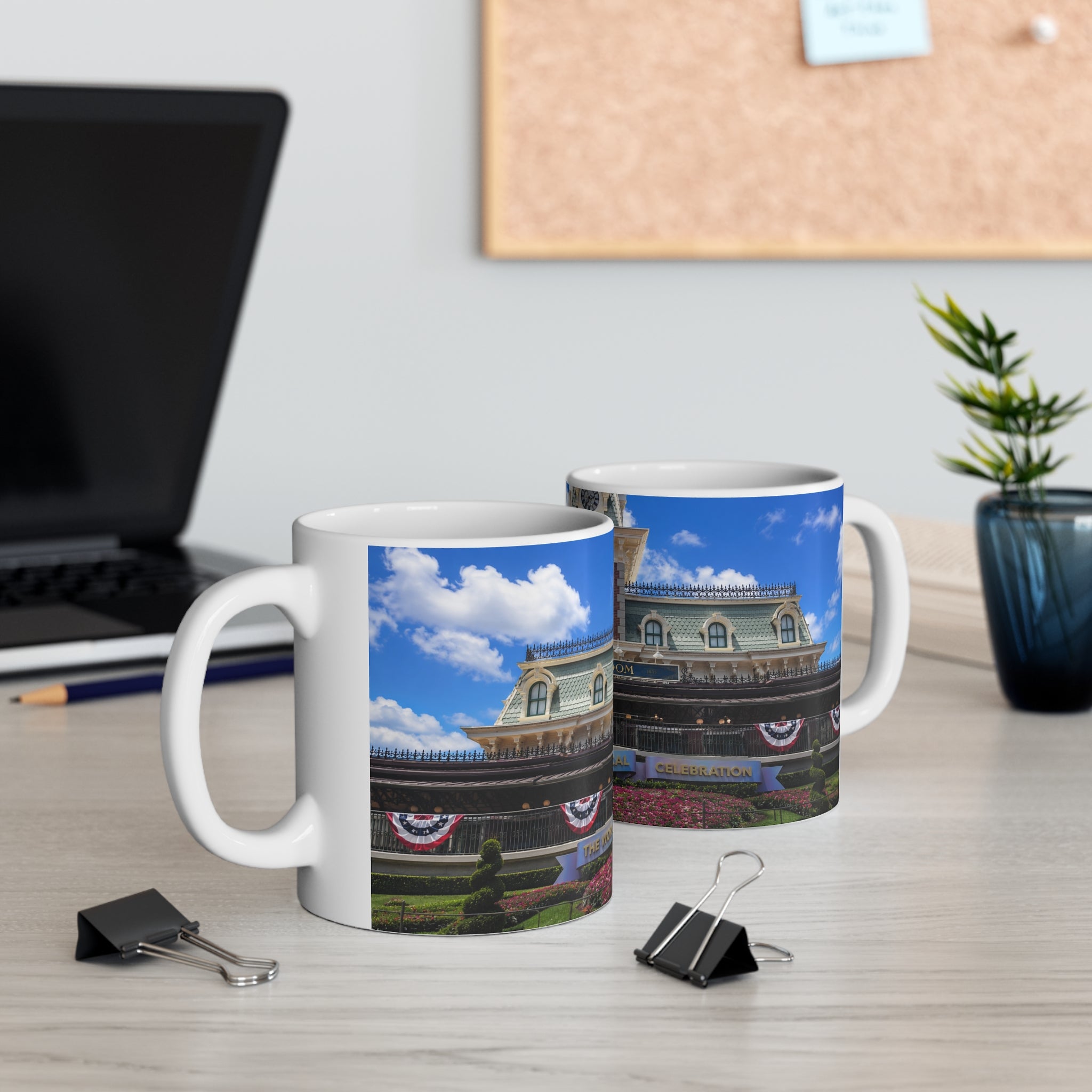Magic Kingdom Train Station Photo Mug — 11oz & 15oz Ceramic Coffee Cup