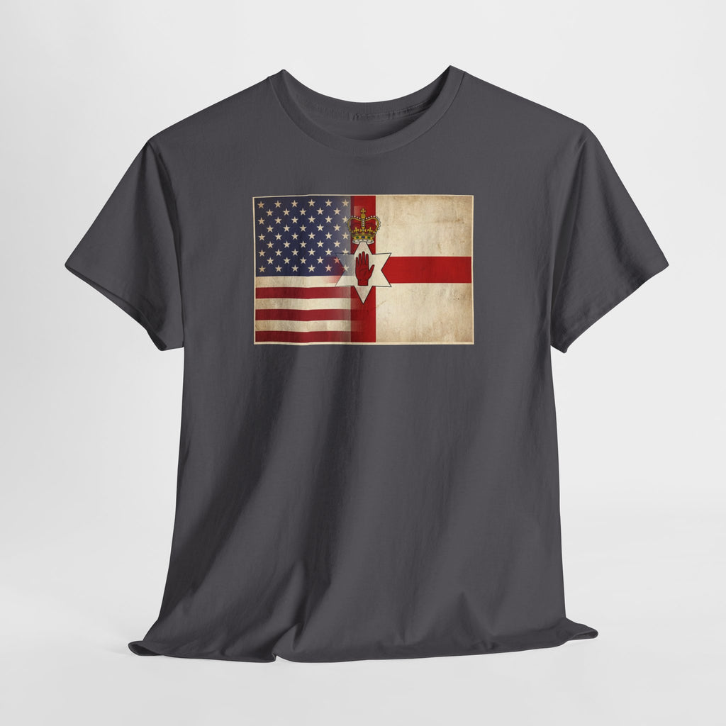 USA / Northern Ireland Flag T-Shirt – Vintage USA & Ulster Cross Tee