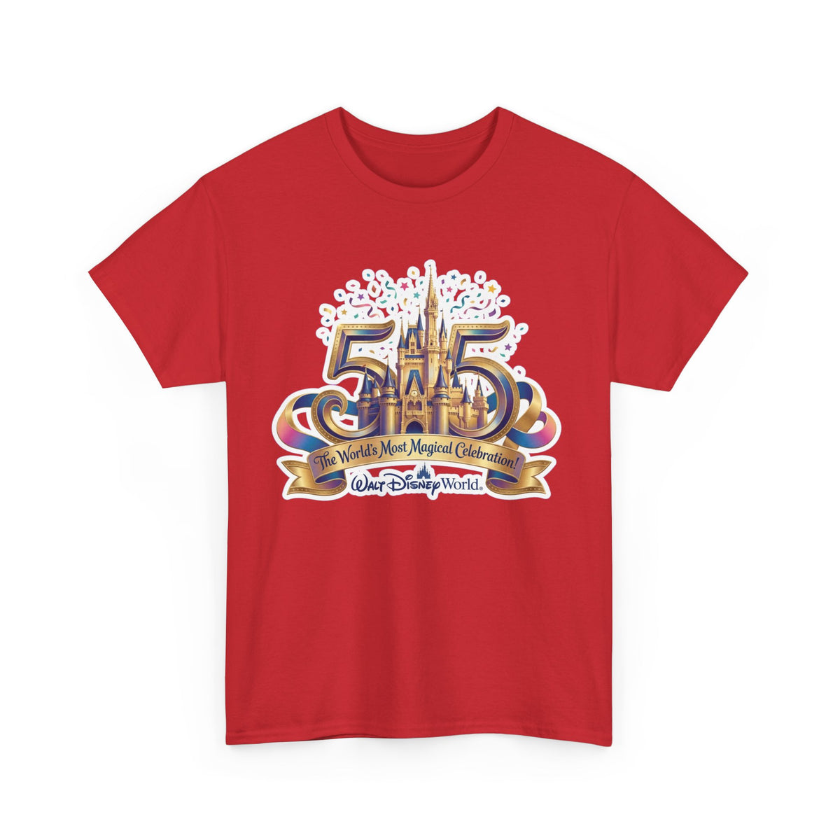 Disney World 50th Anniversary Castle Tee — 'The World's Most Magical Celebration' Souvenir T-Shirt