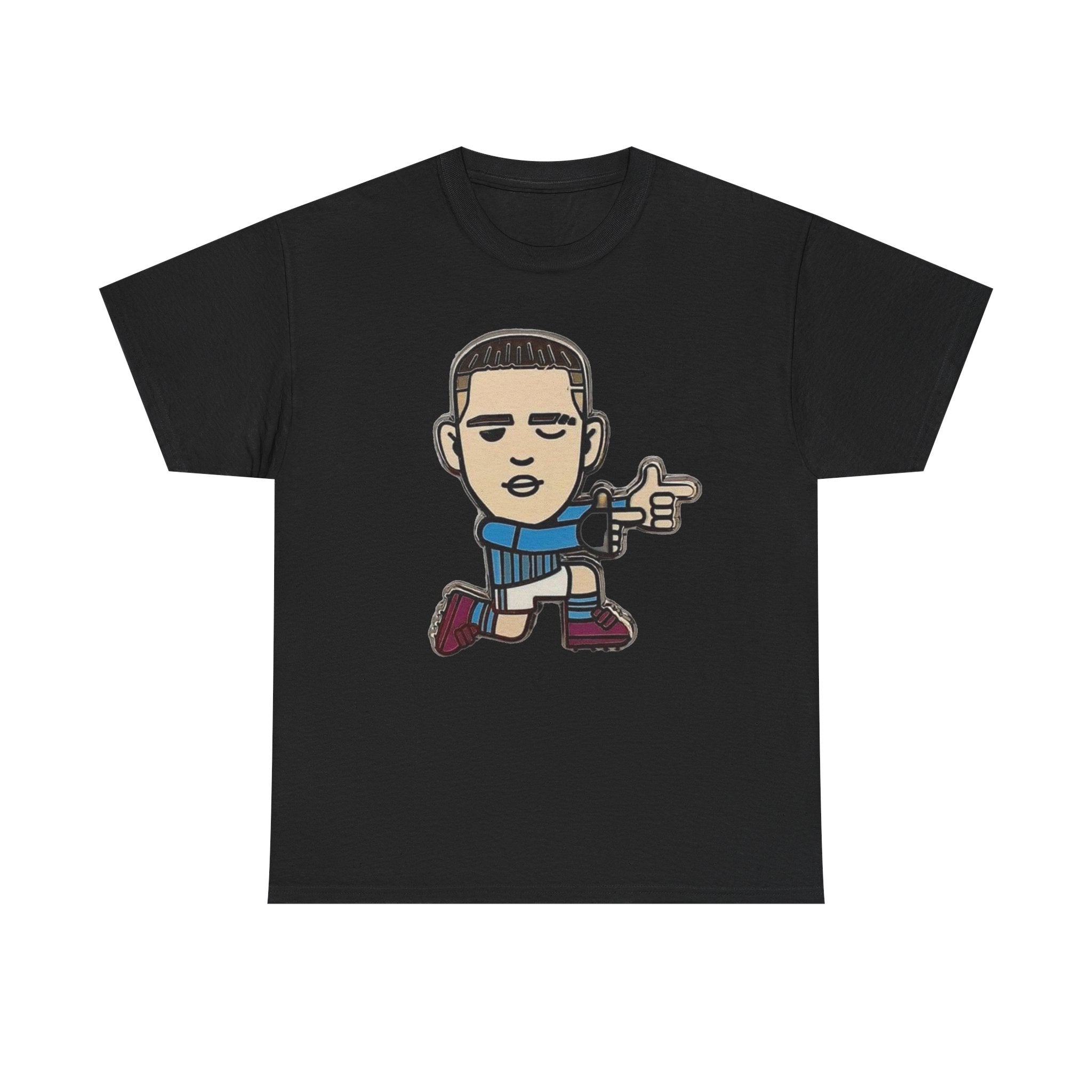 Phil Foden Cartoon Dance Pose Tee - Funky Character Graphic T-Shirt
