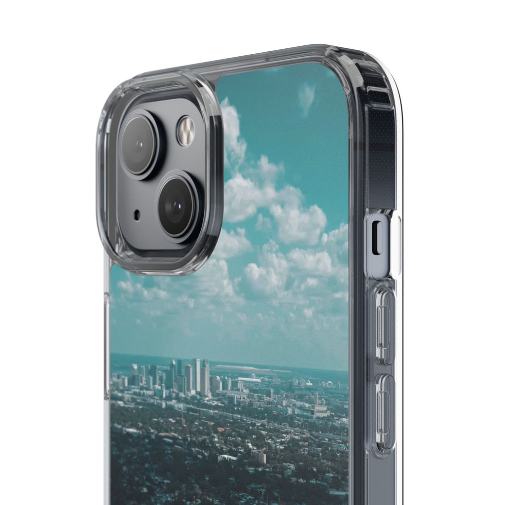 Tampa Bay Raymond James Stadium Clear Phone Case — Aerial City Stadium Design