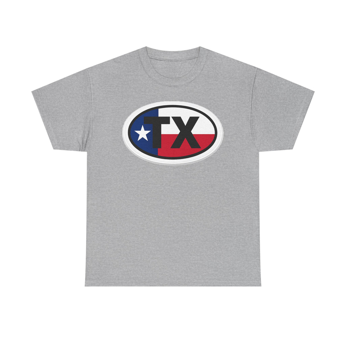 Texas Flag TX Oval T-Shirt — Patriotic Lone Star Tee