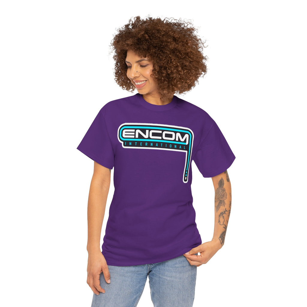 ENCOM International Logo Cotton T-Shirt — Retro Tech Gaming Tee