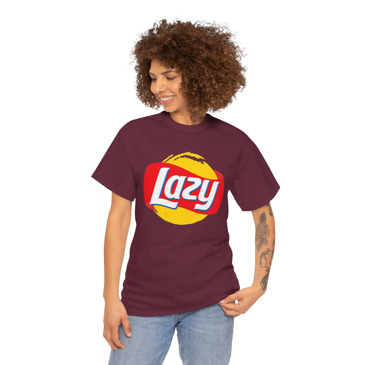 Lazy Logo T‑Shirt — Retro Snack-Inspired Graphic Tee