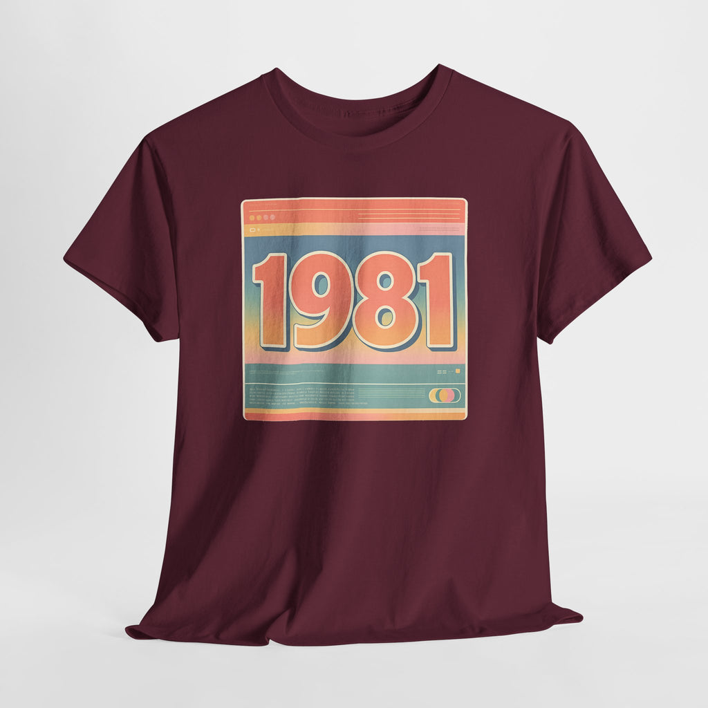 Vintage 1981 Retro Tee — 40th Birthday Gift Shirt
