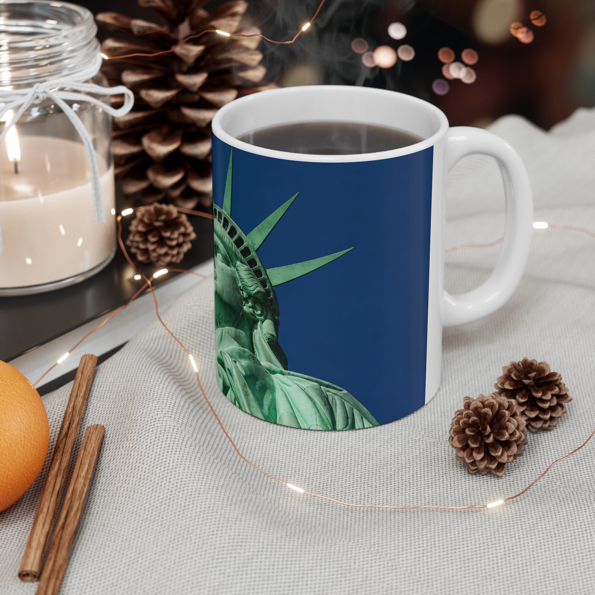 Statue of Liberty Coffee Mug — Patriotic NYC Ceramic Mug (11oz & 15oz)