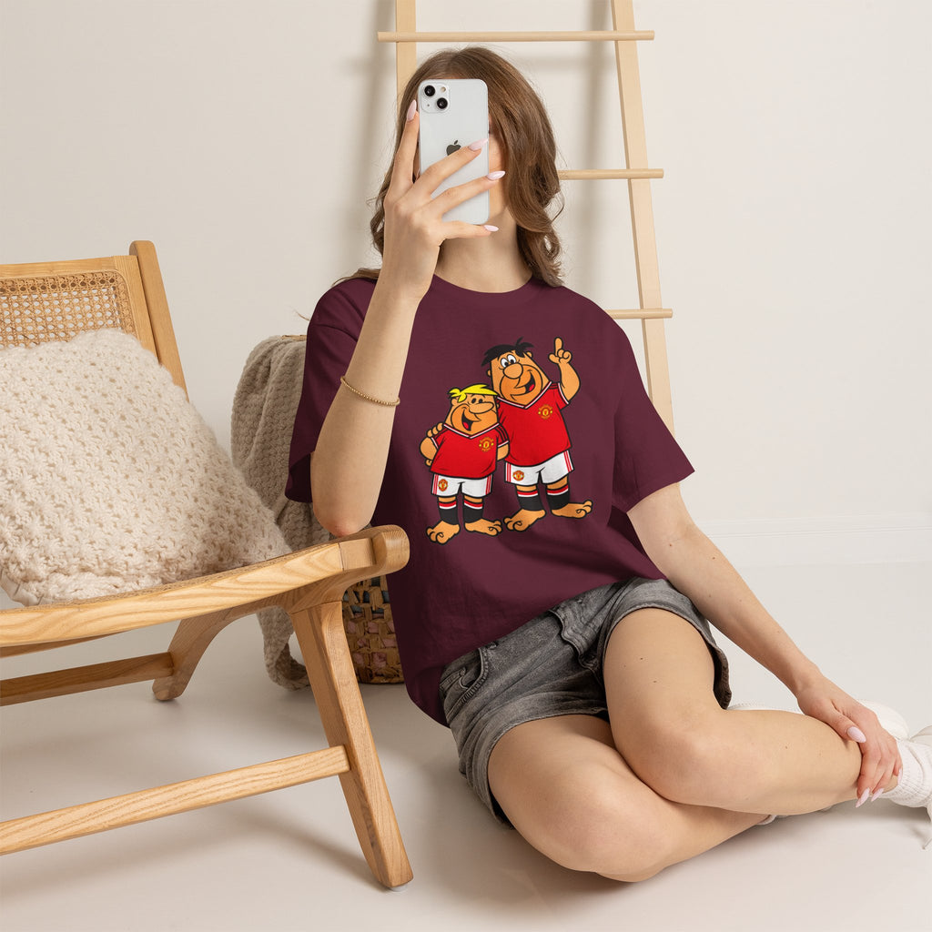 Manchester United The Flintstones Cartoon Football Fans T-Shirt