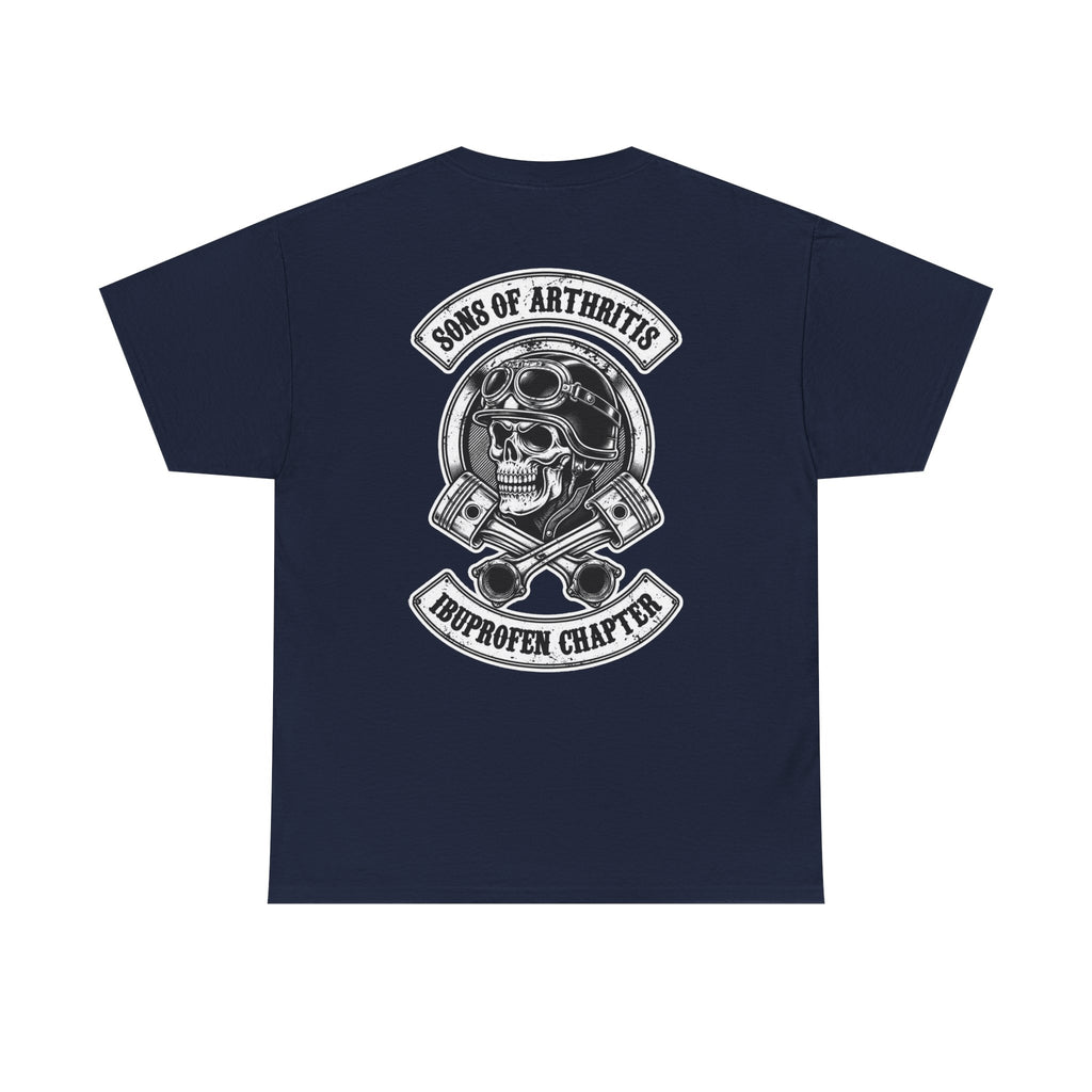 Sons of Arthritis Tee — Humorous Biker Skull "Ibuprofen Chapter" T-Shirt