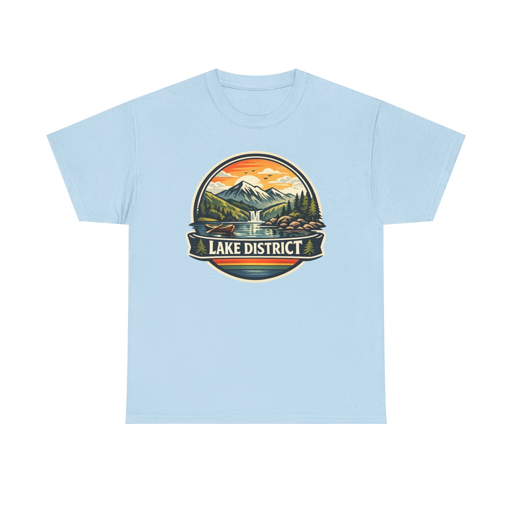 Lake District Graphic Tee — Scenic Mountain & Lake Camping Shirt