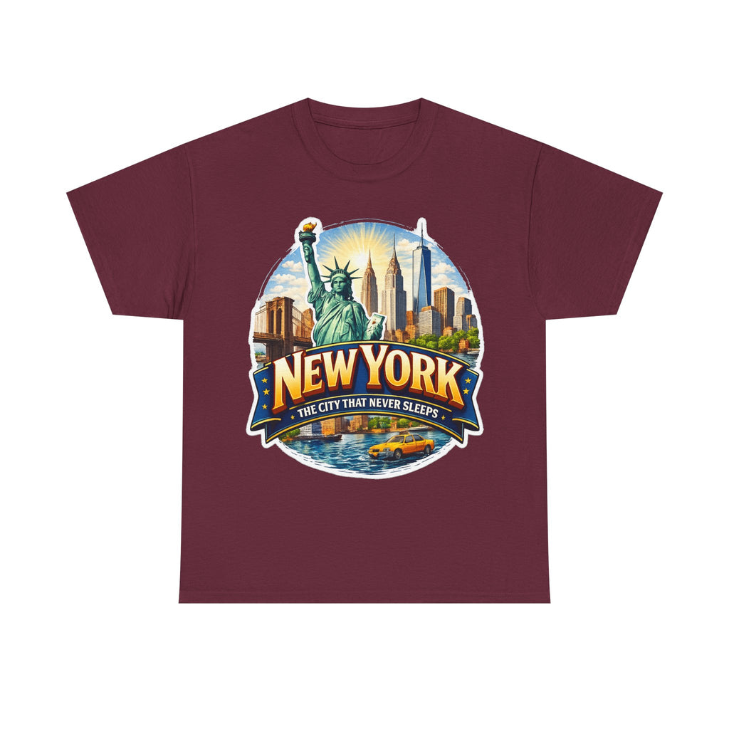 New York City T-Shirt - 'The City That Never Sleeps' Vintage Skyline Tee
