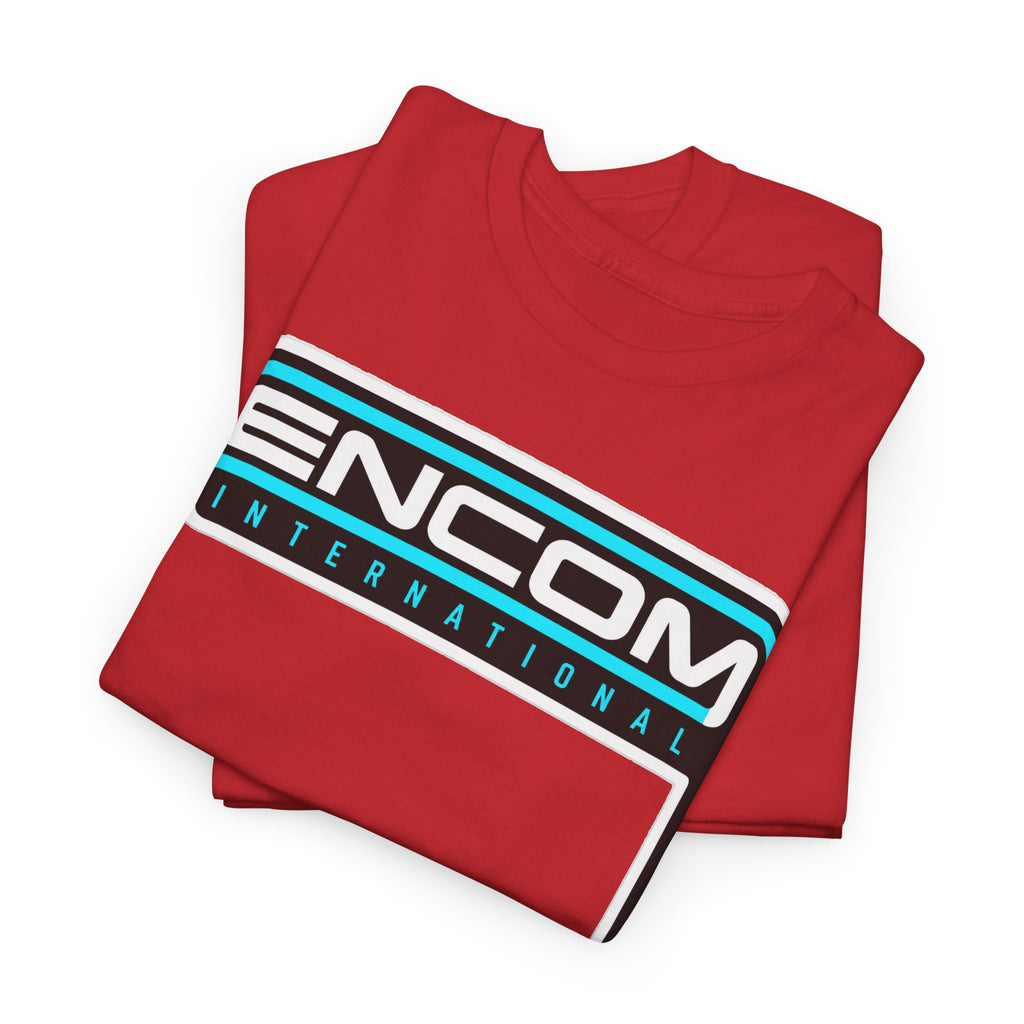 ENCOM International Logo Cotton T-Shirt — Retro Tech Gaming Tee