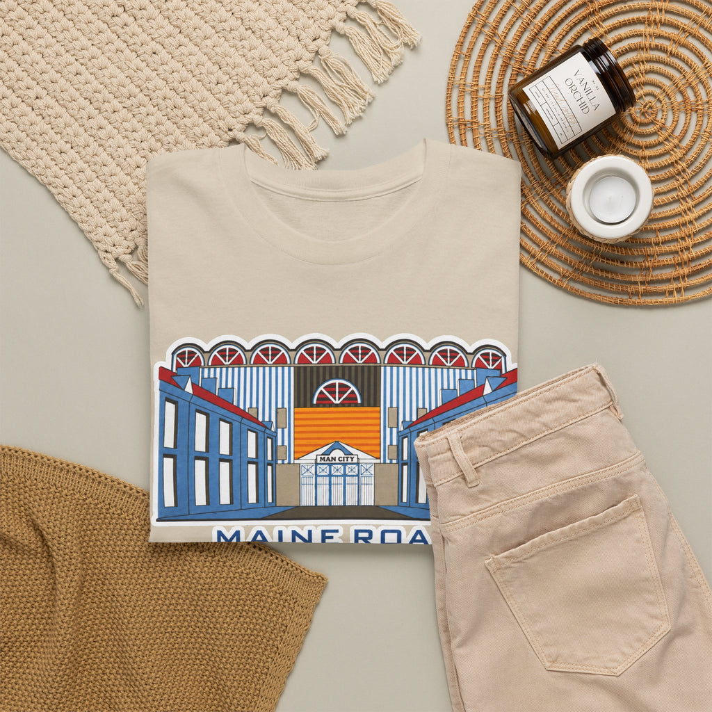 Maine Road Graphic Tee — 'Maine Road 1923–2003' Retro Stadium Cotton T‑Shirt