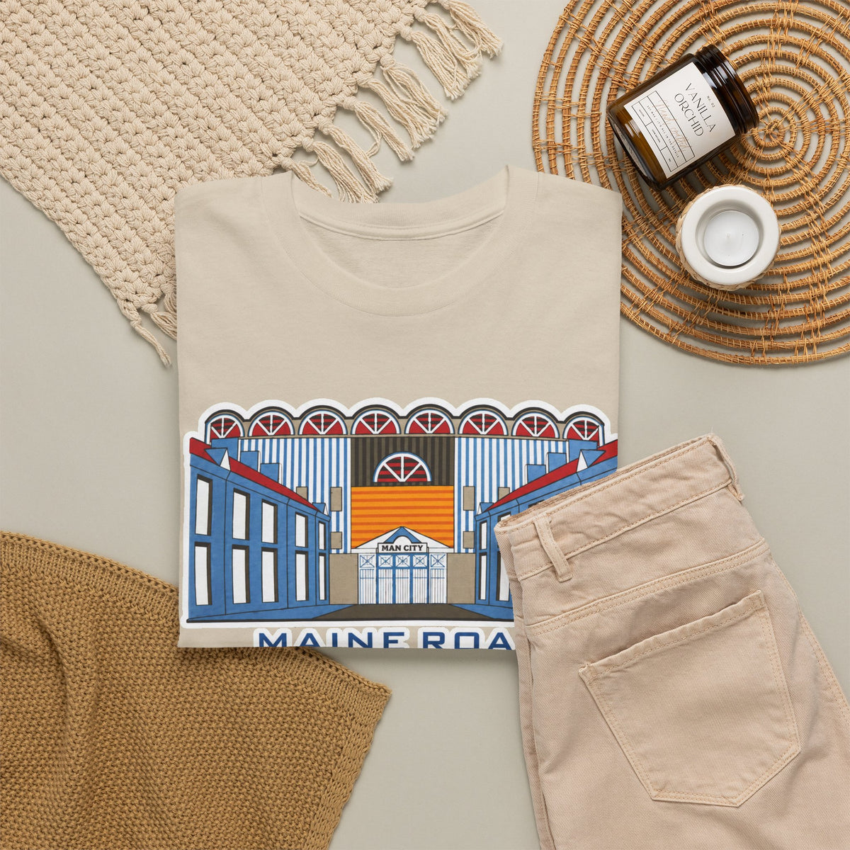 Maine Road Graphic Tee — 'Maine Road 1923–2003' Retro Stadium Cotton T‑Shirt