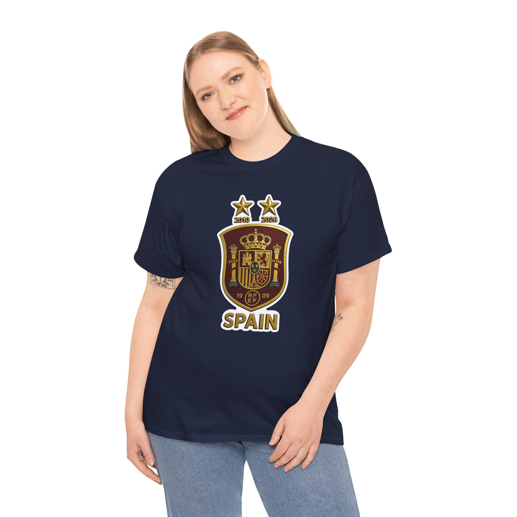 Spain Crest T-Shirt — Vintage Spanish Soccer Shield Tee