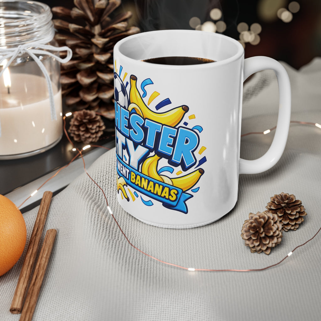 Manchester City Coffee Mug — “The Club That Went Bananas” 11oz/15oz Ceramic