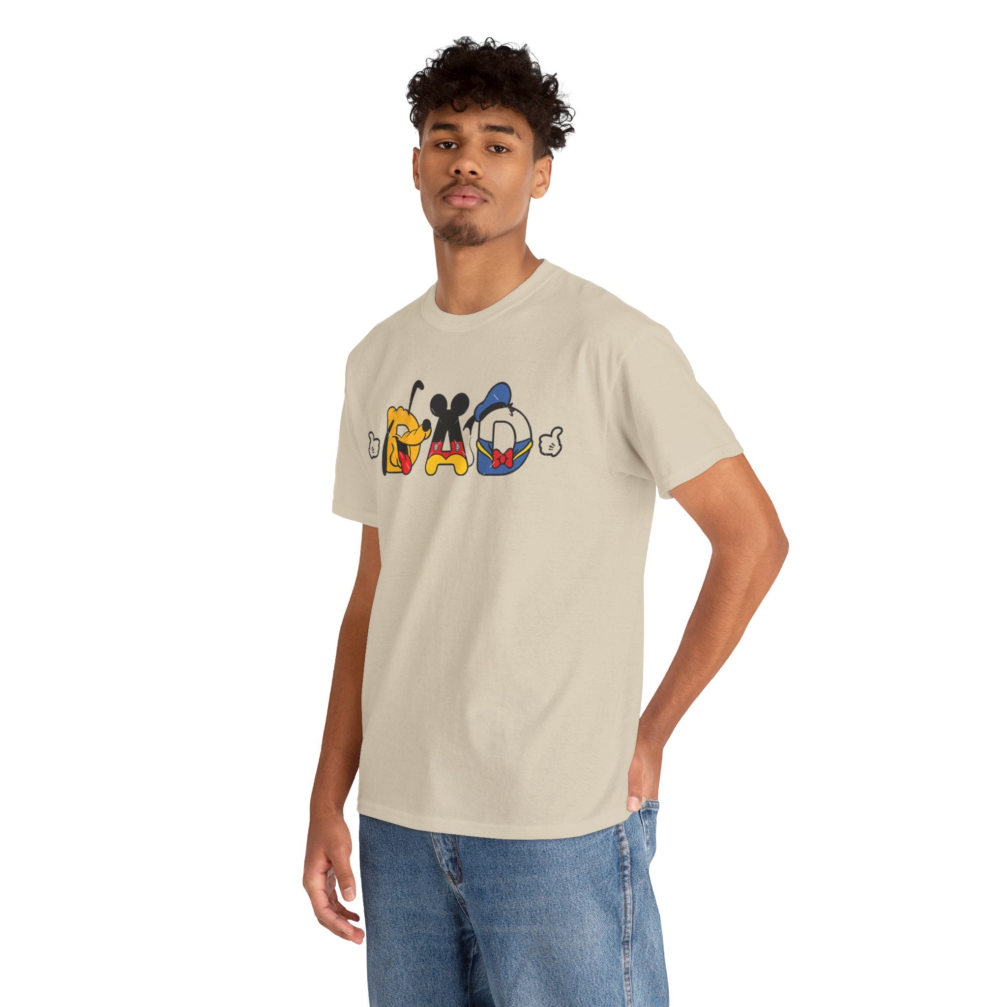 Disney Dad Character Graphic Tee — Playful Colorful Character Icons T-Shirt