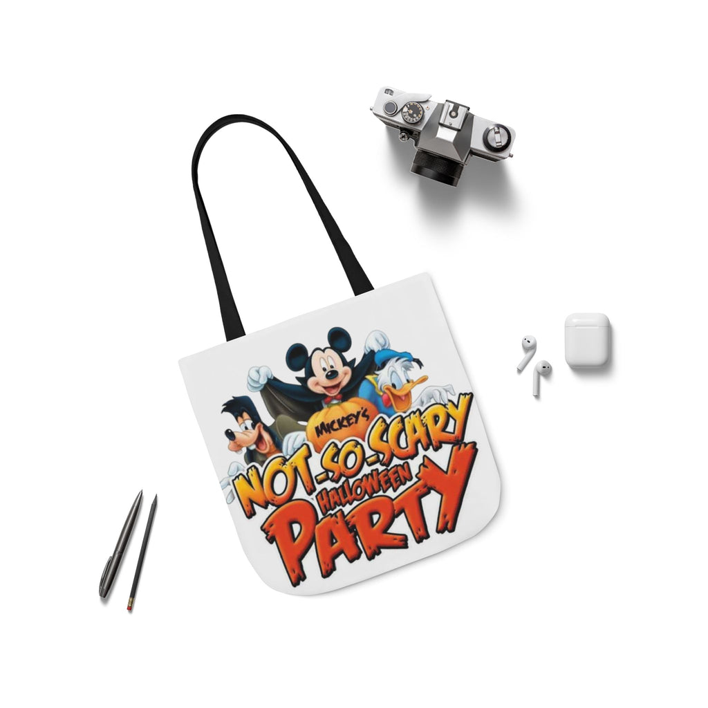 Halloween Party Canvas Tote Bag — "Not-So-Scary Halloween Party" Graphic
