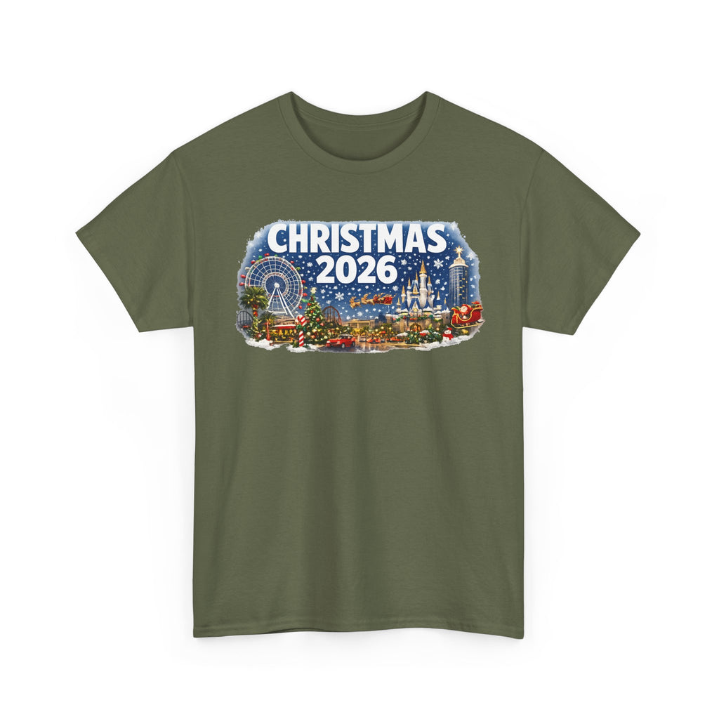 Christmas 2026 Holiday Tee — Festive Winter Village Graphic T-Shirt
