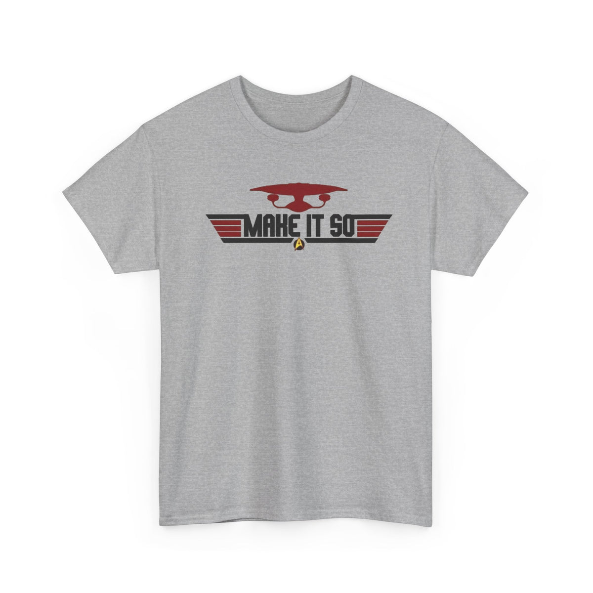 "Make It So" Sci‑Fi Graphic Tee — Retro Starship Emblem T-Shirt