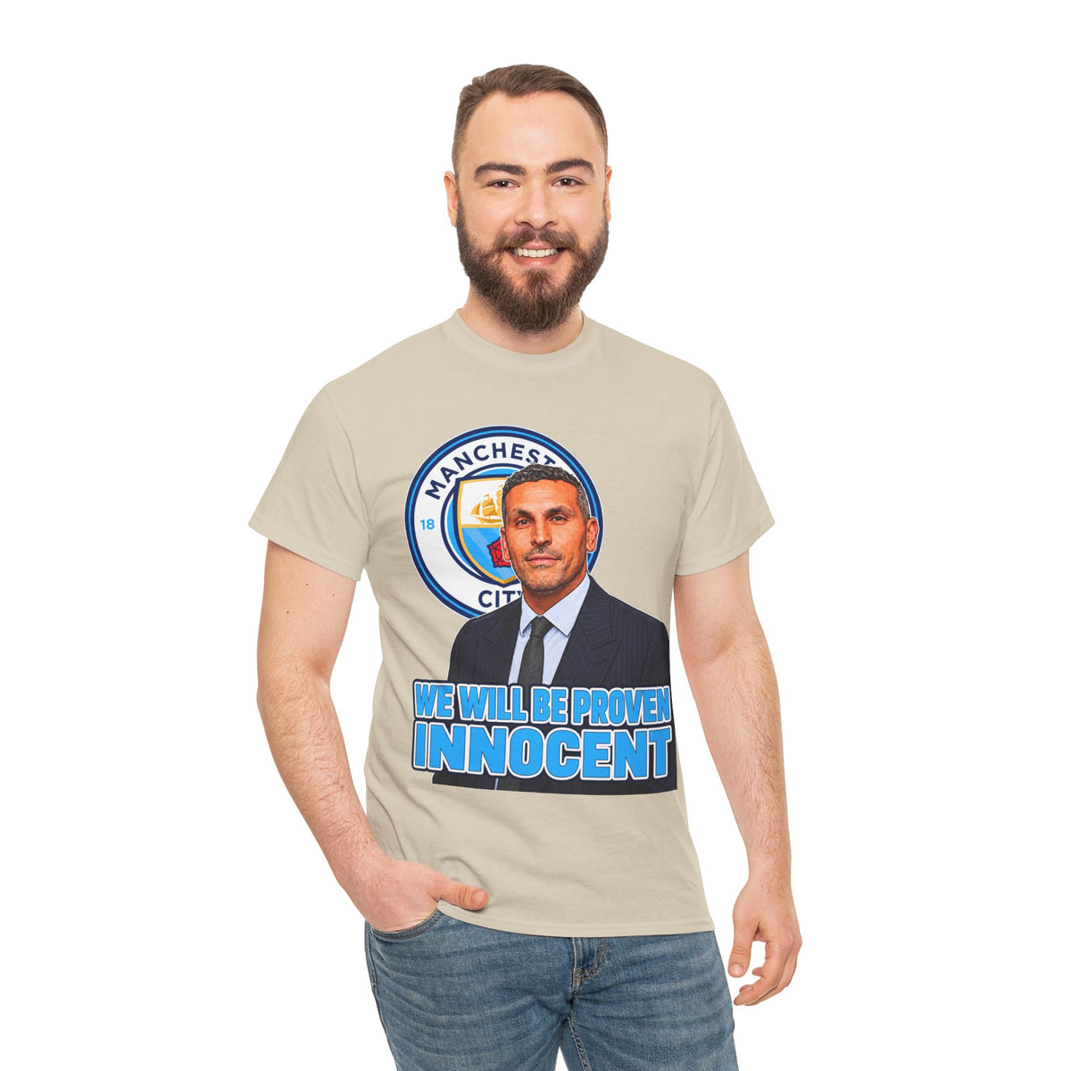 Manchester City “We Will Be Proven Innocent” Fan Cotton T-Shirt