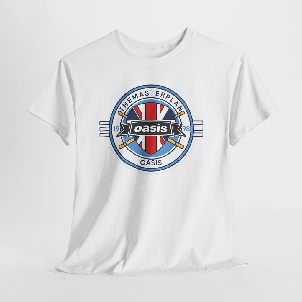 Oasis Union Jack Band Tee – Retro Rock Logo T-Shirt