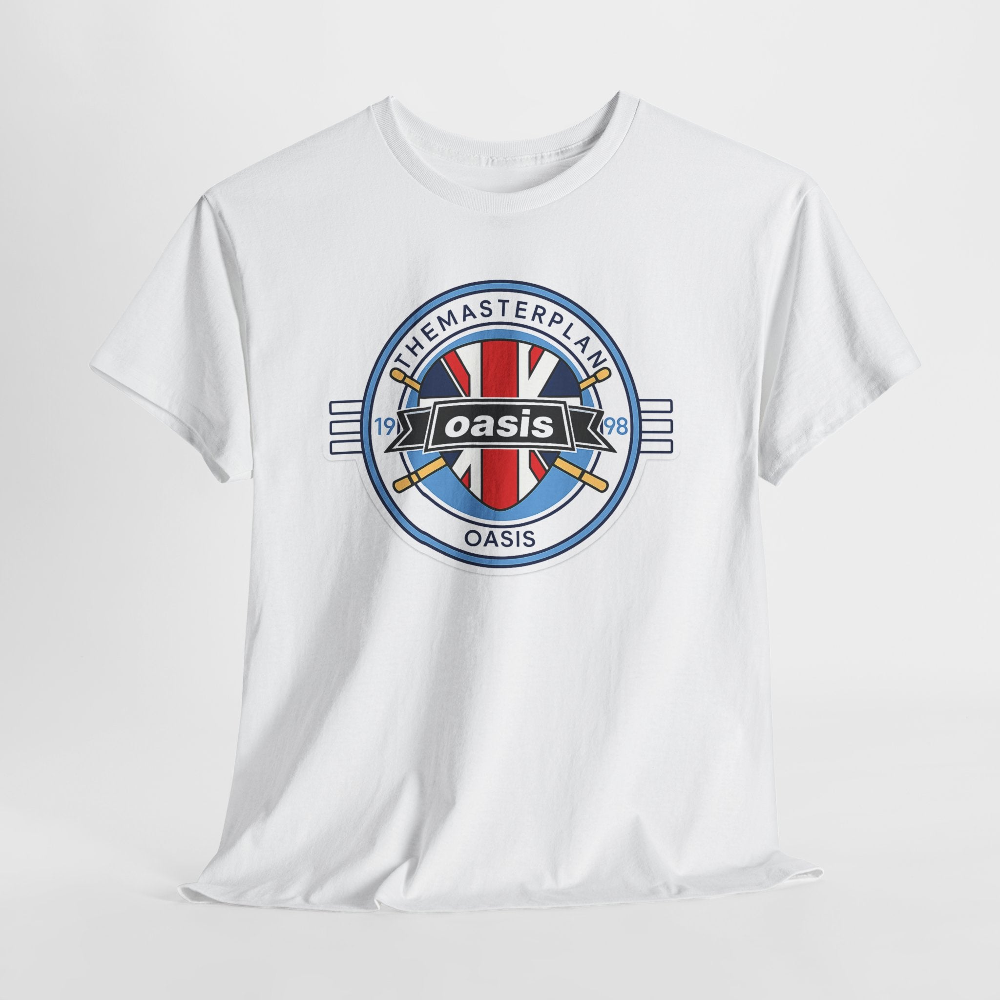 Oasis Union Jack Band Tee – Retro Rock Logo T-Shirt