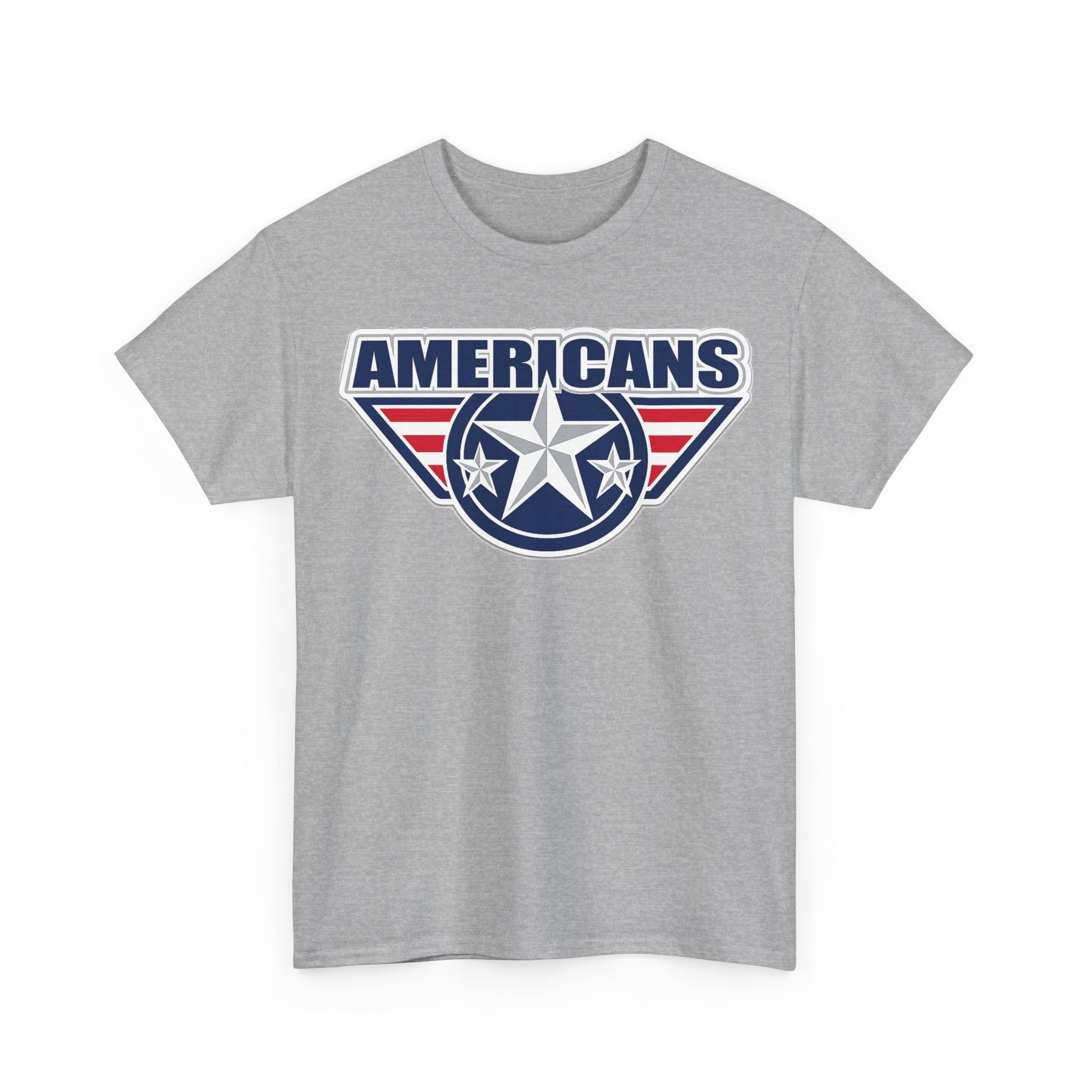 Americans Patriotic Star T‑Shirt — Red White Blue USA Graphic Tee