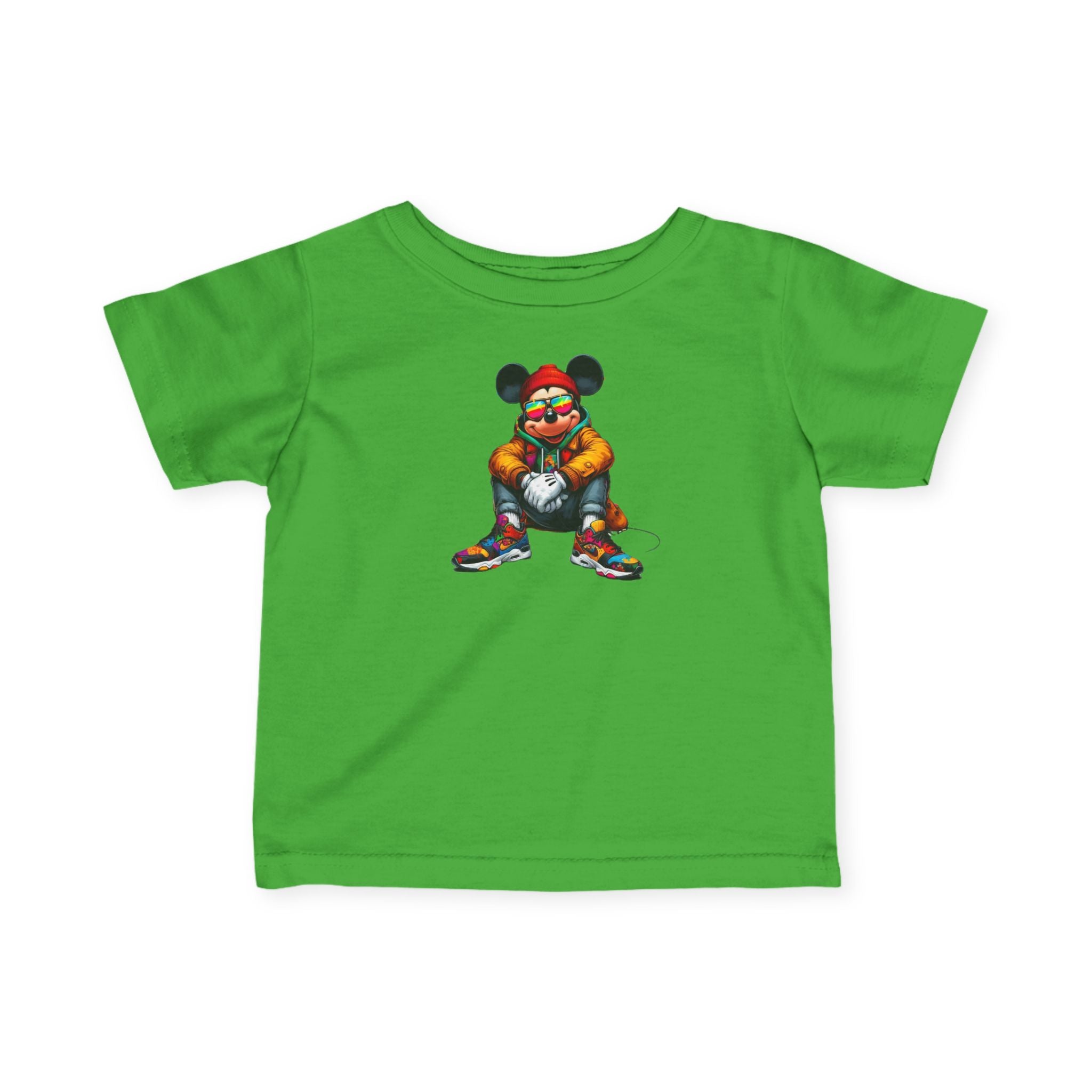Mickey Mouse Infant Tee — Colorful Cartoon Mouse in Sneakers Baby Shirt