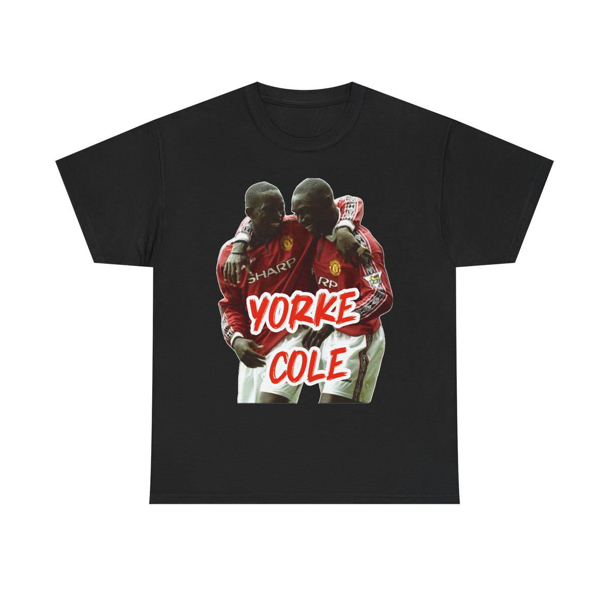 Yorke & Cole Manchester United Soccer Legends Graphic Tee — 'Yorke Cole' Retro Football Shirt