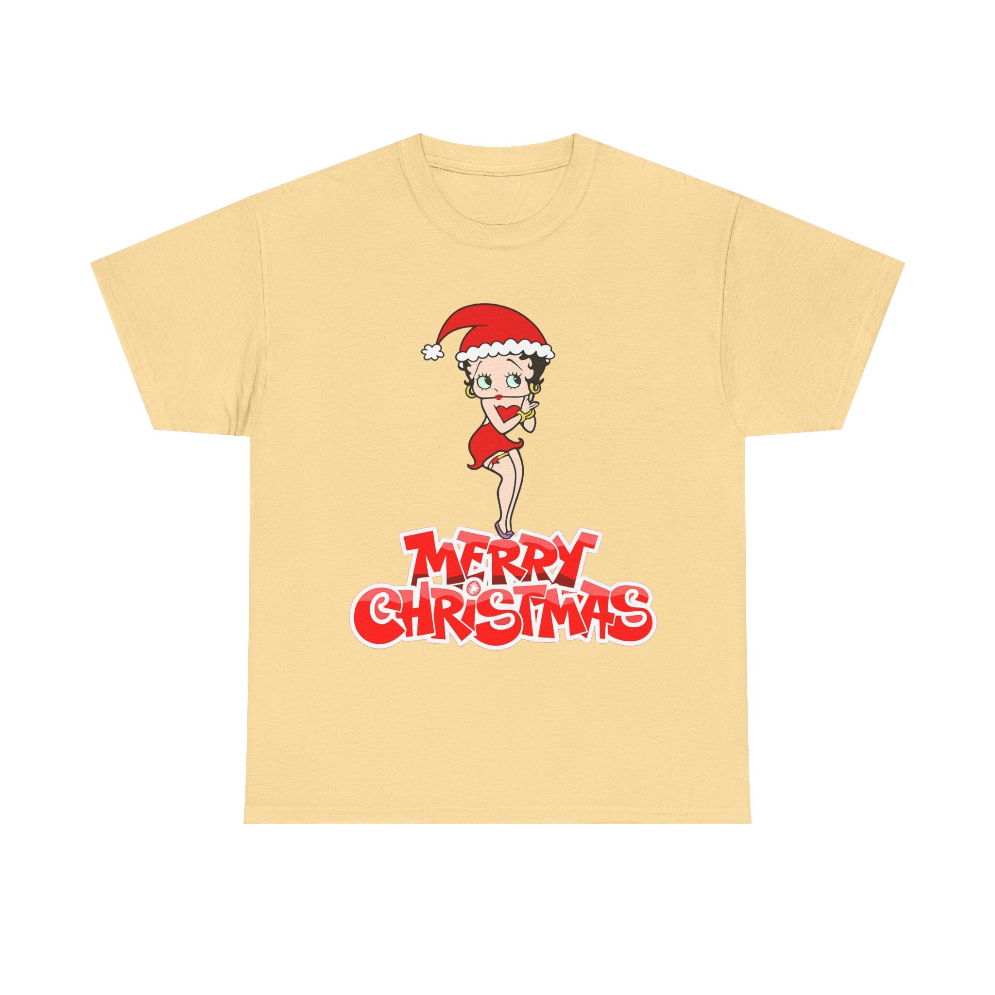 Christmas Betty Boop Tee - 'Merry Christmas' Holiday Graphic Shirt