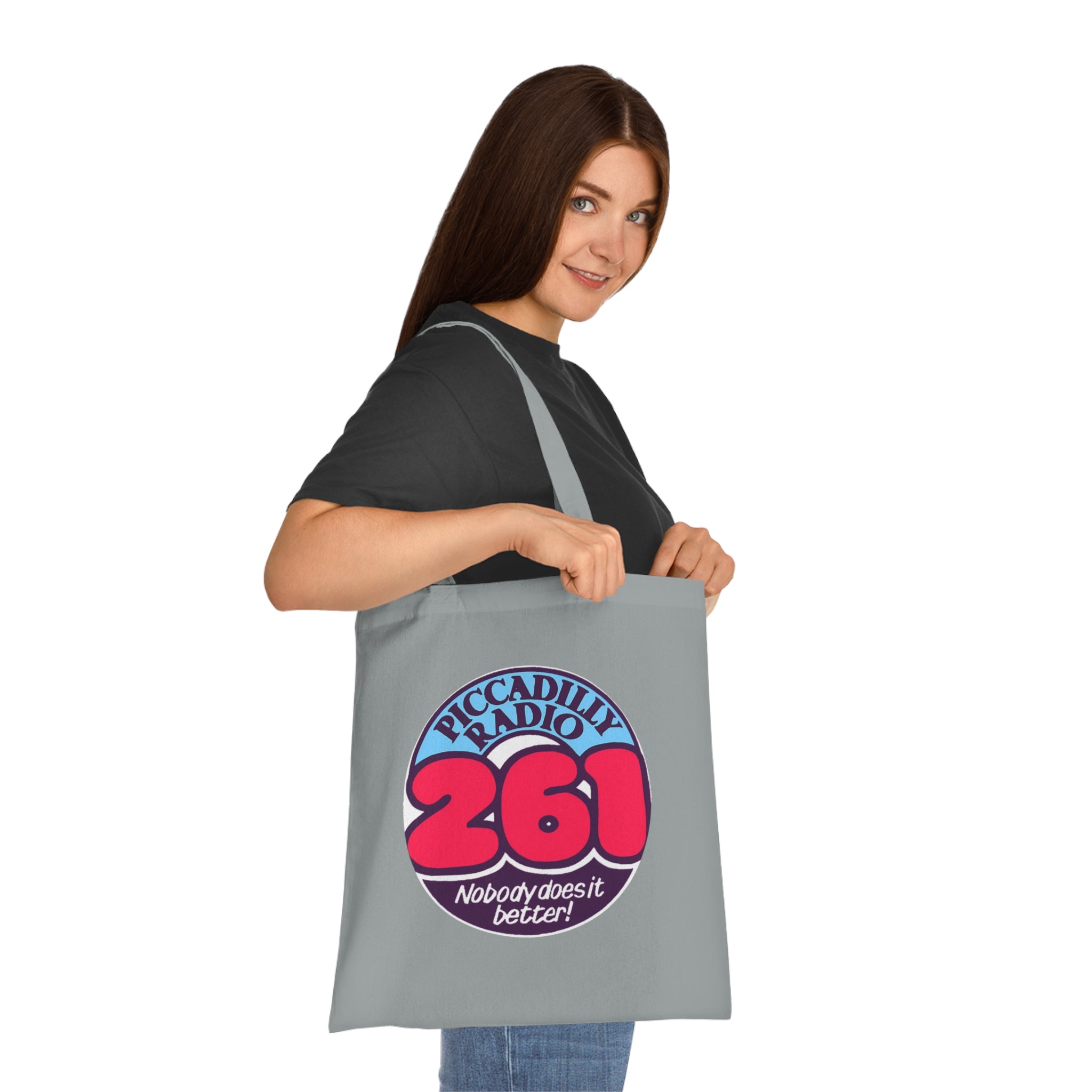 Piccadilly Radio 261 Retro Logo Tote Bag – 'Nobody Does It Better' Cotton Shopper