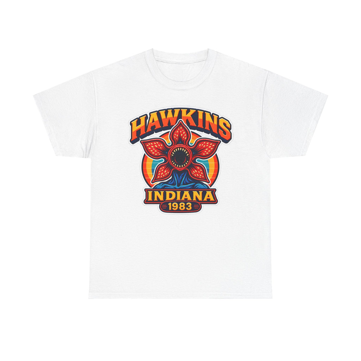 Hawkins Indiana 1983 Demogorgon Floral Cotton T-Shirt