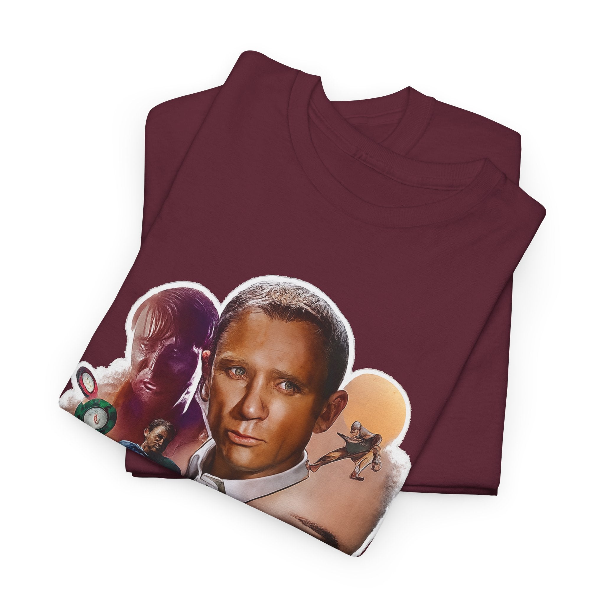 Jame Bond Movie Collage T‑Shirt — Vintage Film Noir Portrait Tee