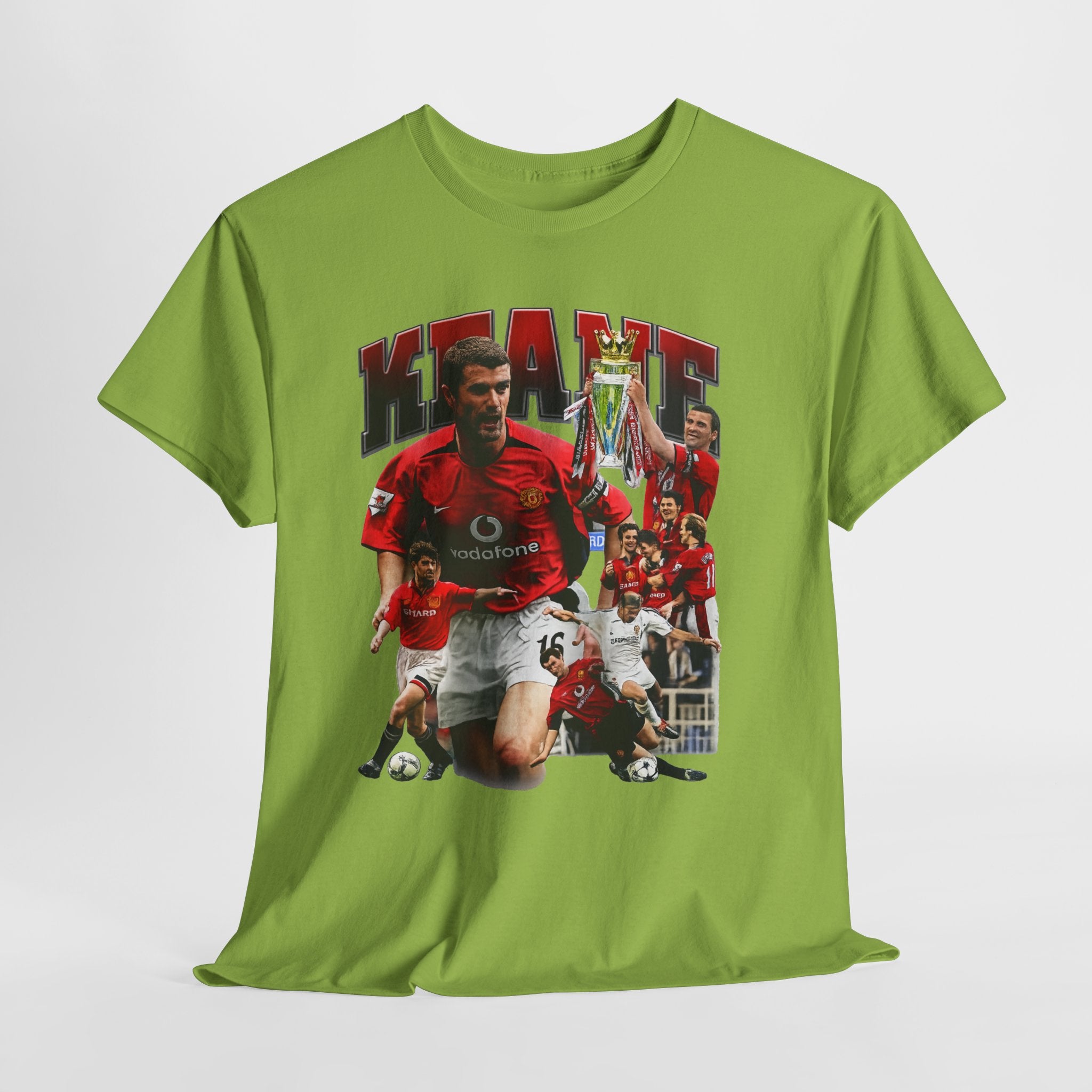 Roy Keane Football Legens Collage Tee — Retro Man United Tribute Shirt