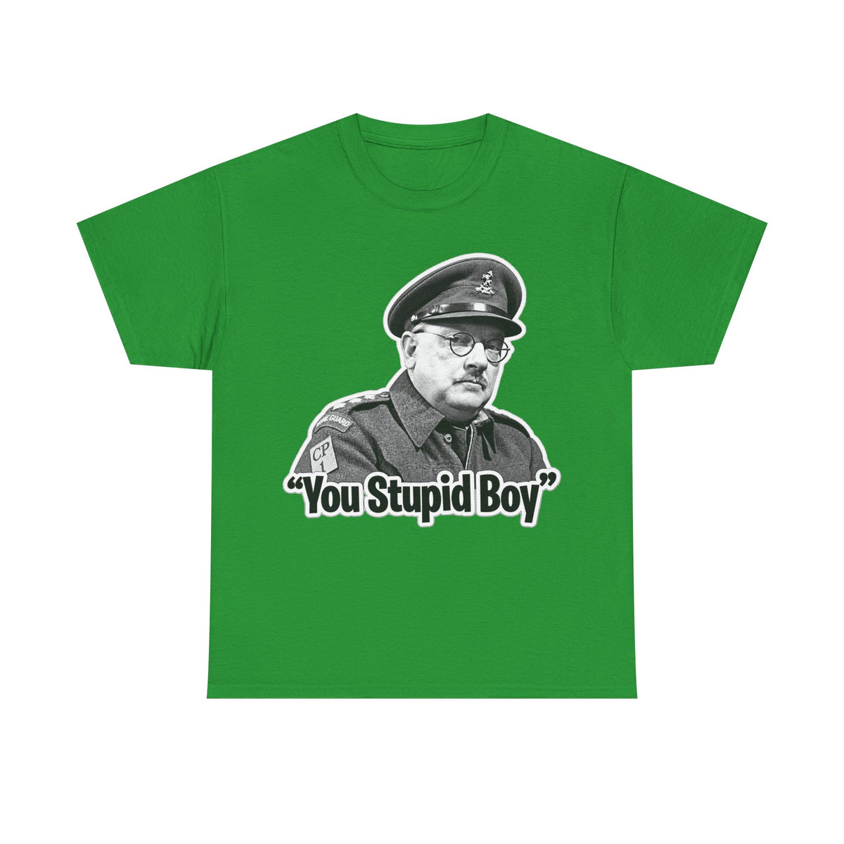 Dads Army Inspired You Stupid Boy T-Shirt — Vintage Cop Illustration Funny Graphic Tee