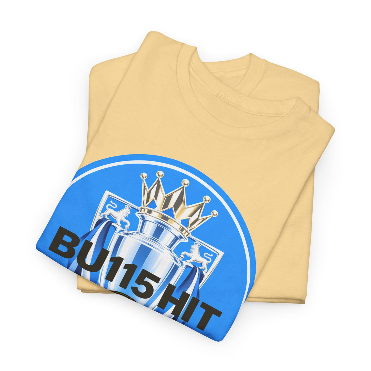 Manchester City Anti Premier League Charges Cotton T-Shirt — 'BU11SH1T' Blue Crown Football Shirt