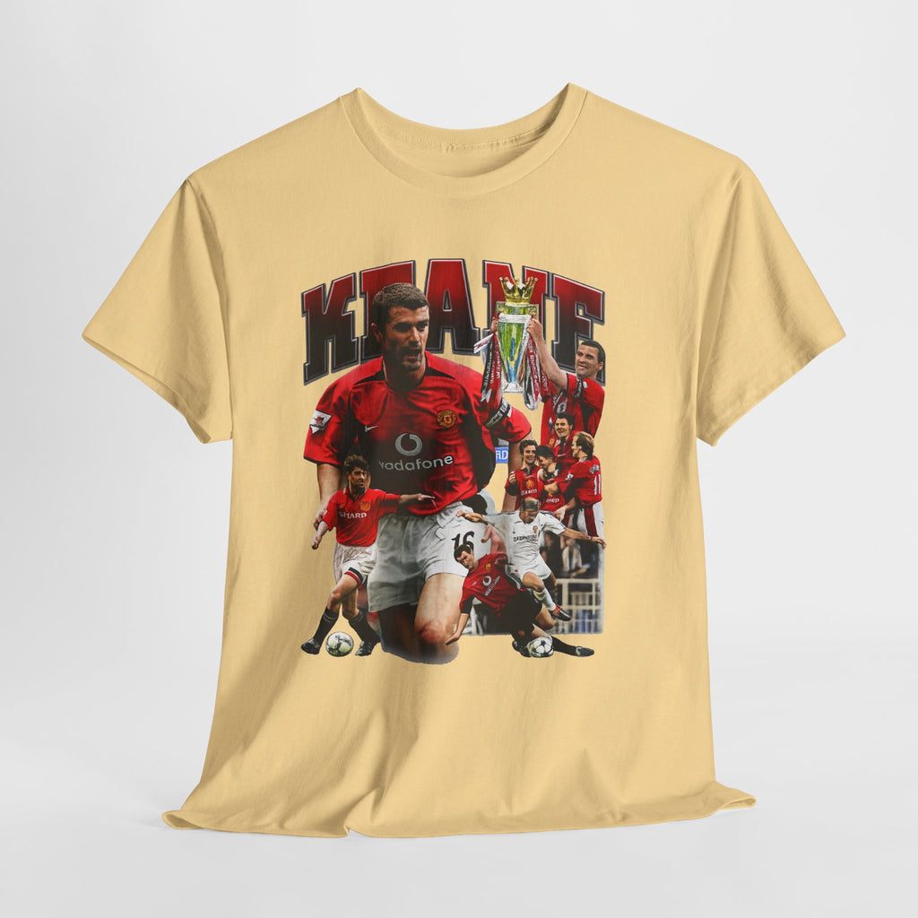 Roy Keane Football Legens Collage Tee — Retro Man United Tribute Shirt