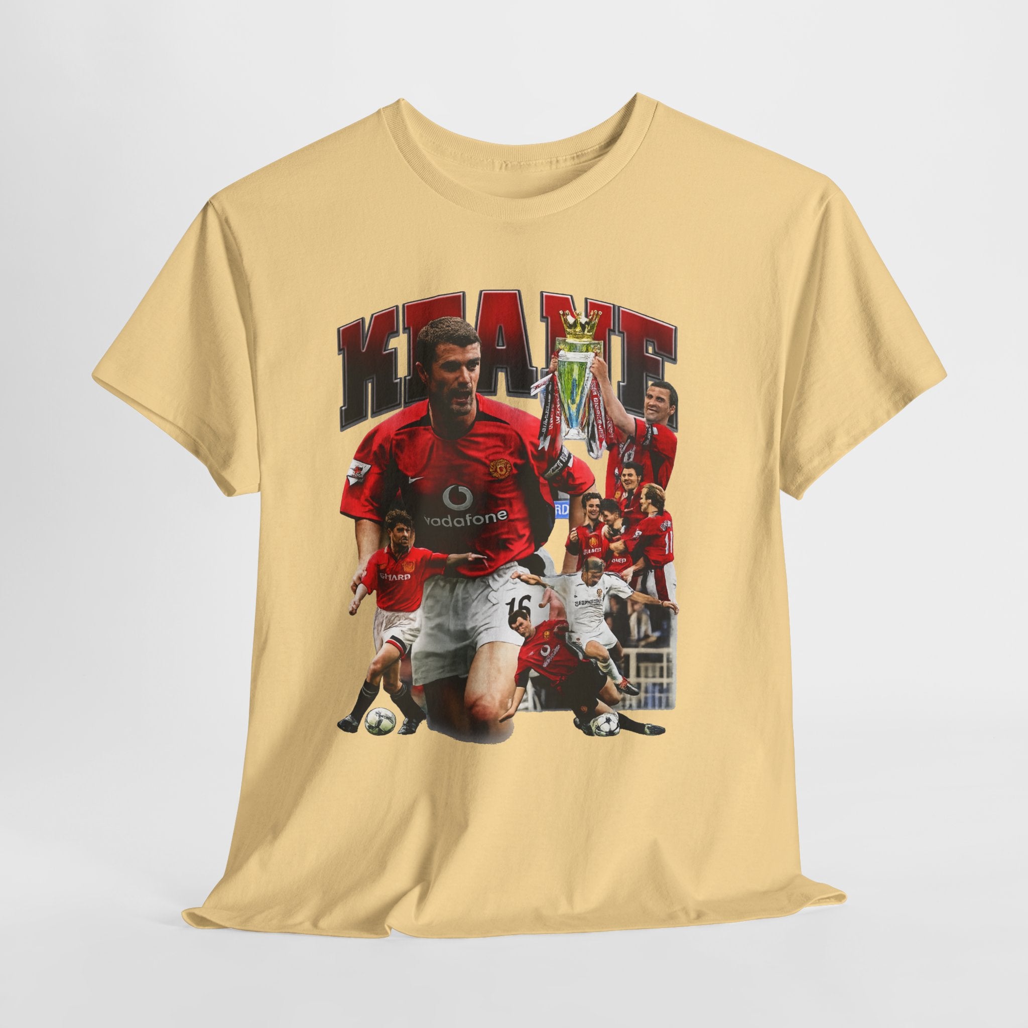 Roy Keane Football Legens Collage Tee — Retro Man United Tribute Shirt