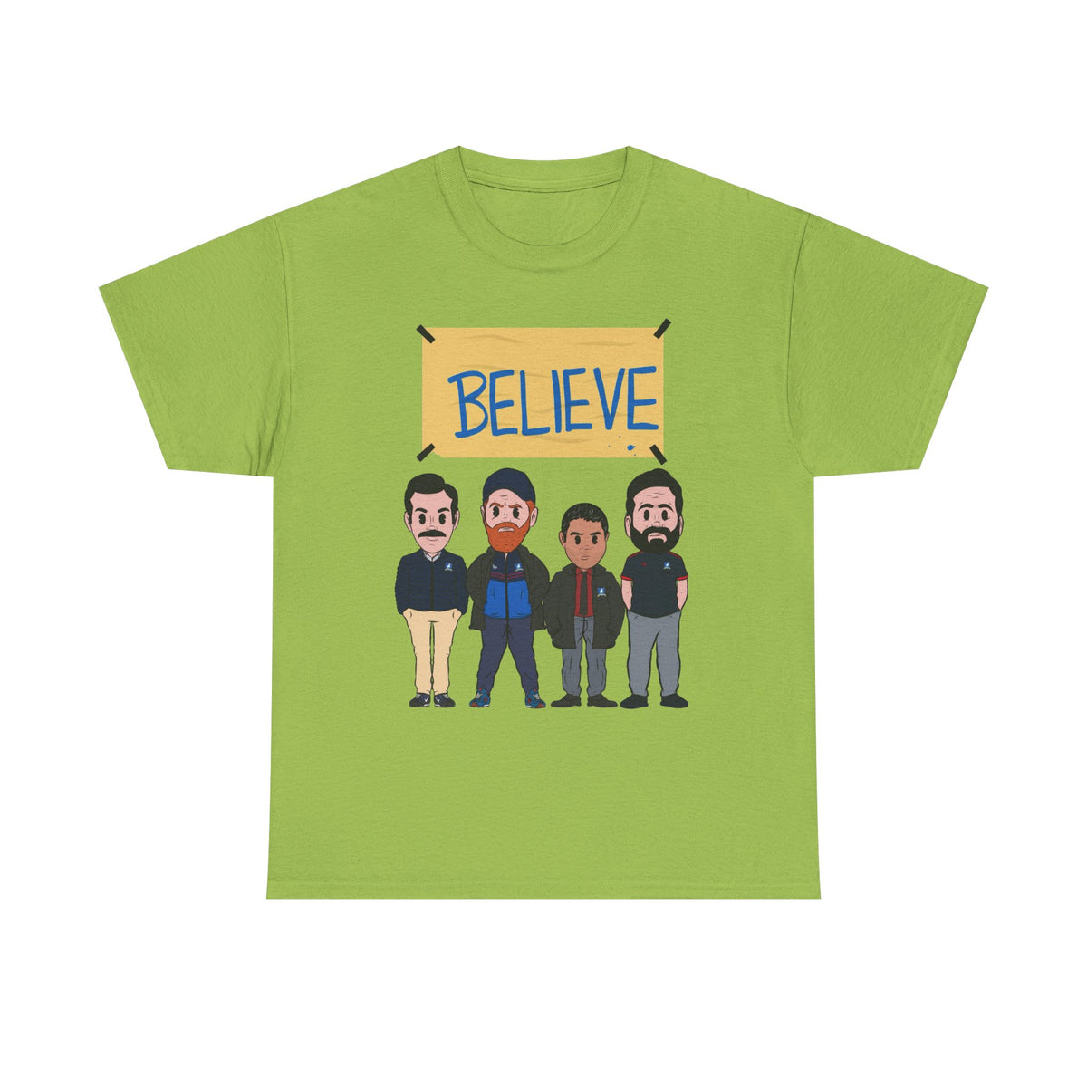 Ted Lasso Inspired Believe Cartoon Band Cotton T-Shirt