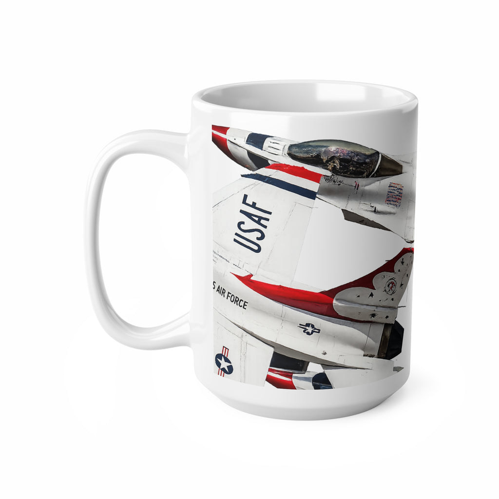 USAF Thunderbirds Jet Ceramic Mug — 11oz & 15oz Coffee Cup