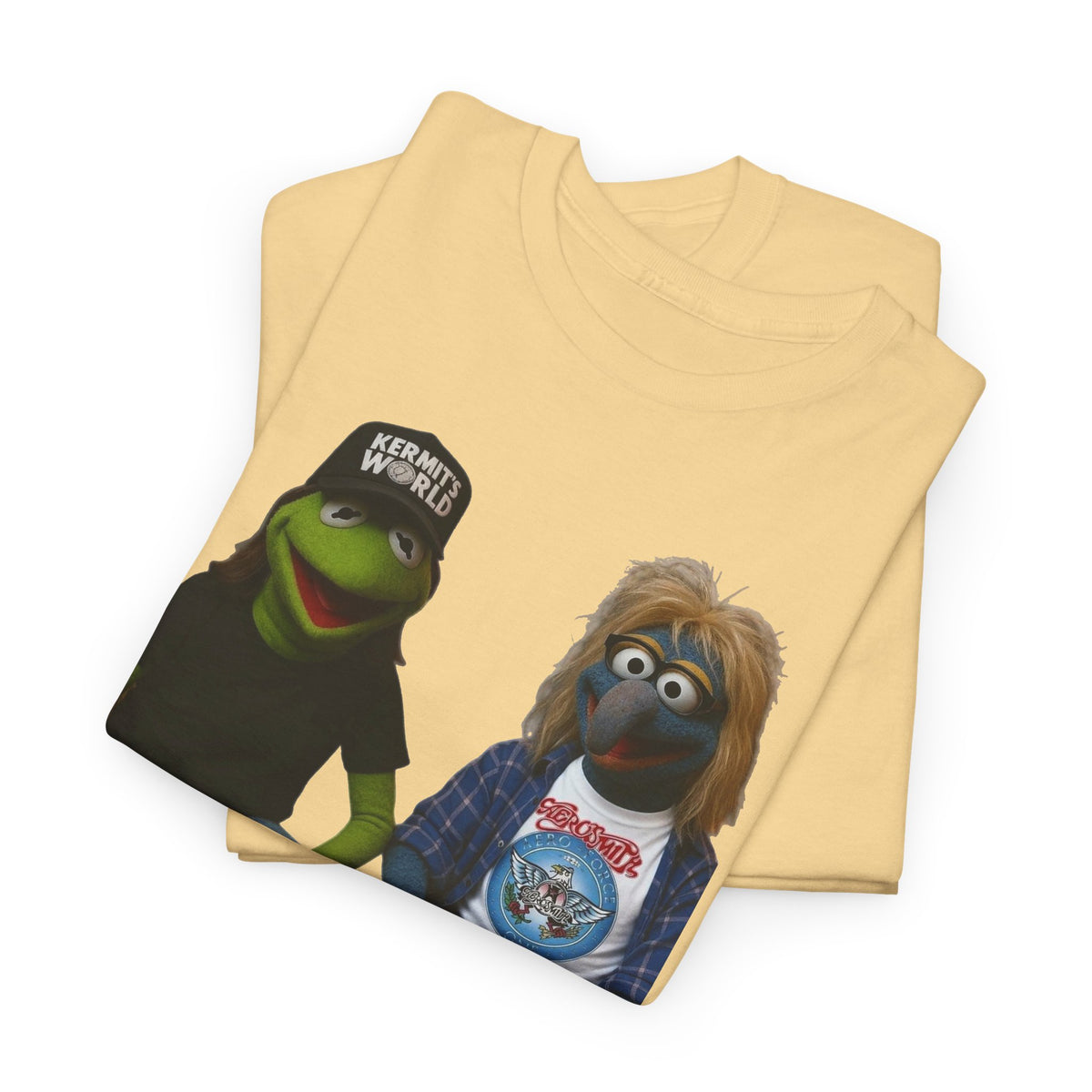 Kermit & Gonzo Waynes World Inspired Character Graphic T-Shirt