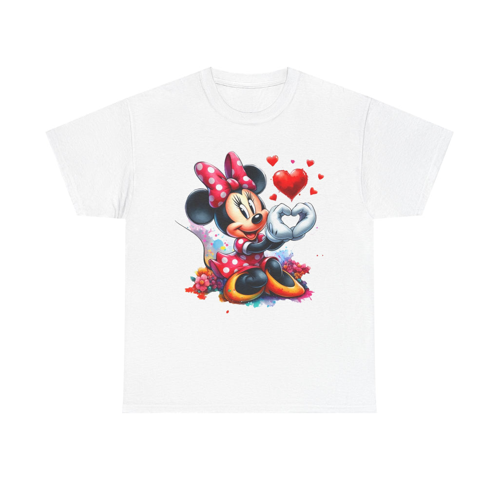 Minnie Mouse Heart Tee — Cute Valentine’s Graphic T-Shirt